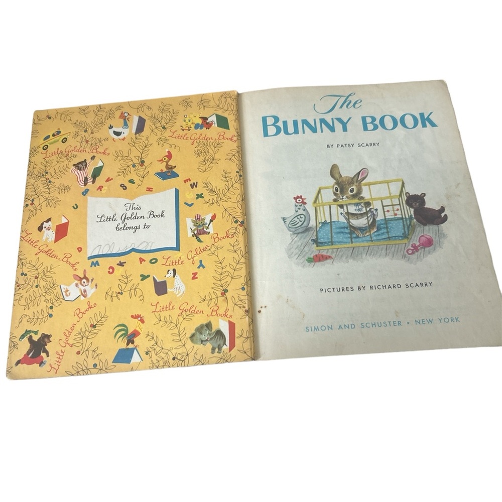 🎉HP🎉 1955 Vintage “The Bunny Book” - A Little Golden Book - Picture 2 of 7